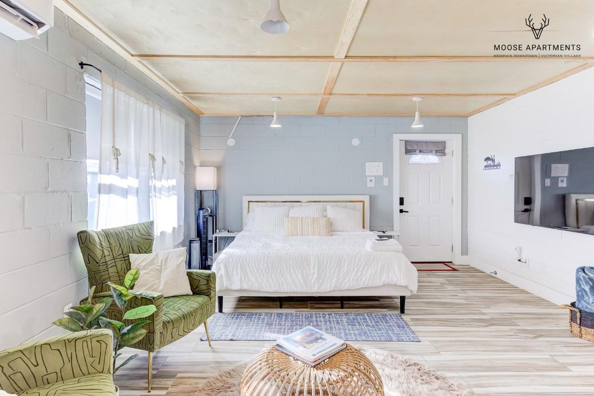 The Moose #6 - Modern Luxe Studio With Free Parking & King Bed Memphis Exteriör bild