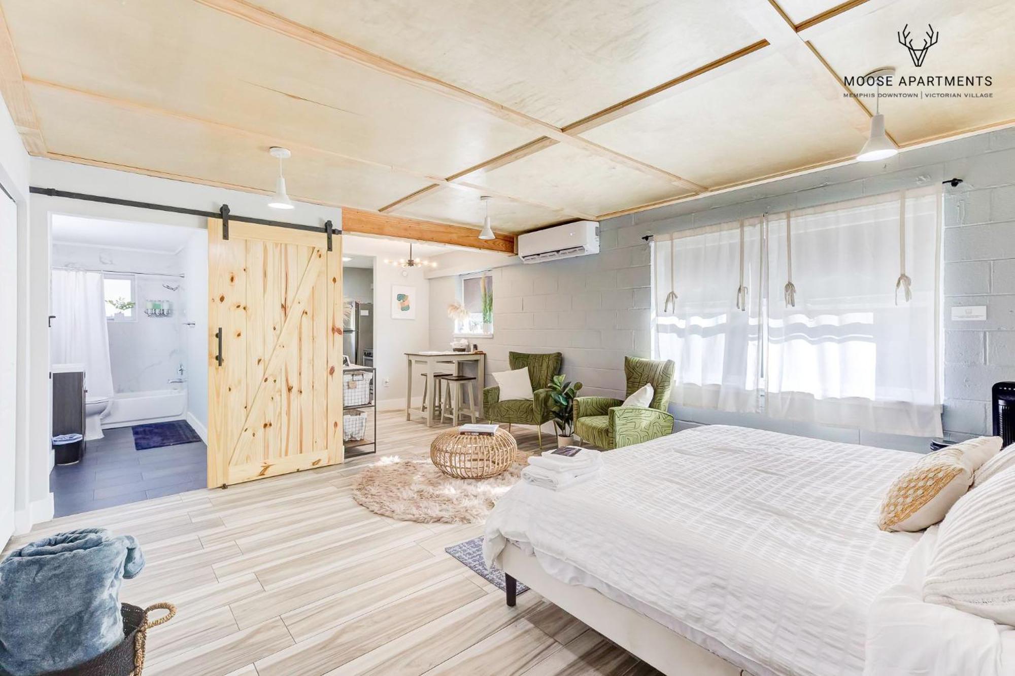The Moose #6 - Modern Luxe Studio With Free Parking & King Bed Memphis Exteriör bild