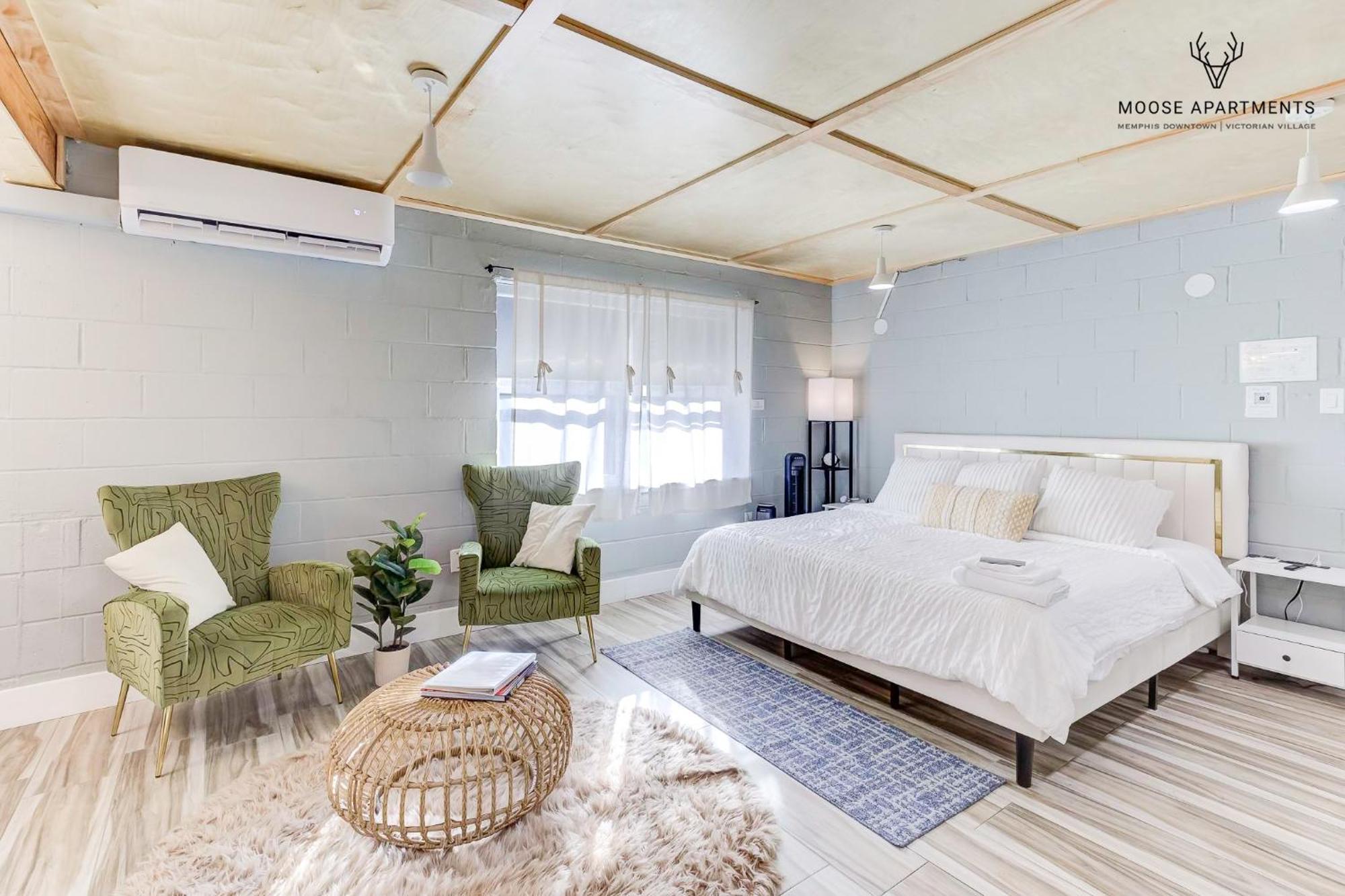 The Moose #6 - Modern Luxe Studio With Free Parking & King Bed Memphis Exteriör bild