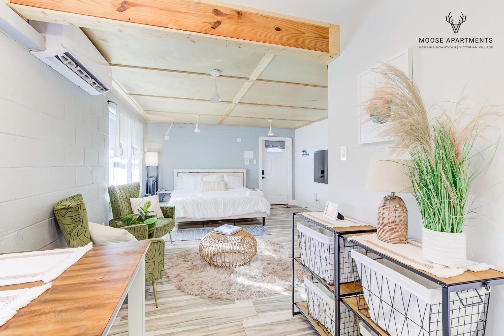 The Moose #6 - Modern Luxe Studio With Free Parking & King Bed Memphis Exteriör bild